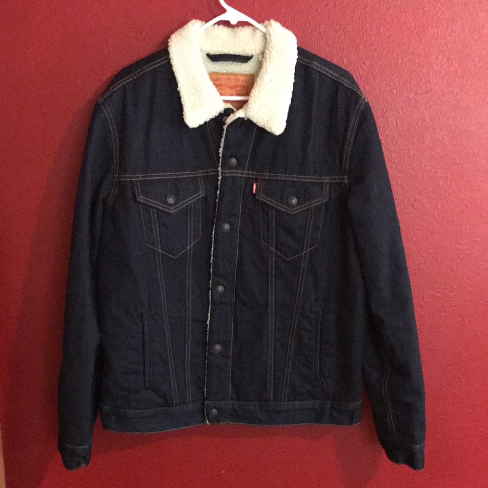 Levi’s jean lined jacket.